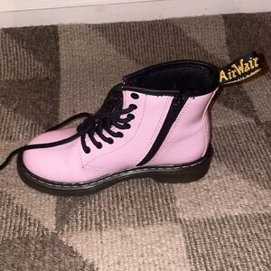 Girls doc marten pale pink boots